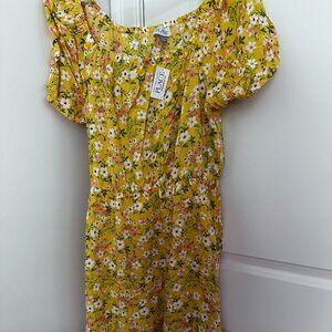 Women's Floral Tiered Dress - Sunset Gold *Brand New with Tags